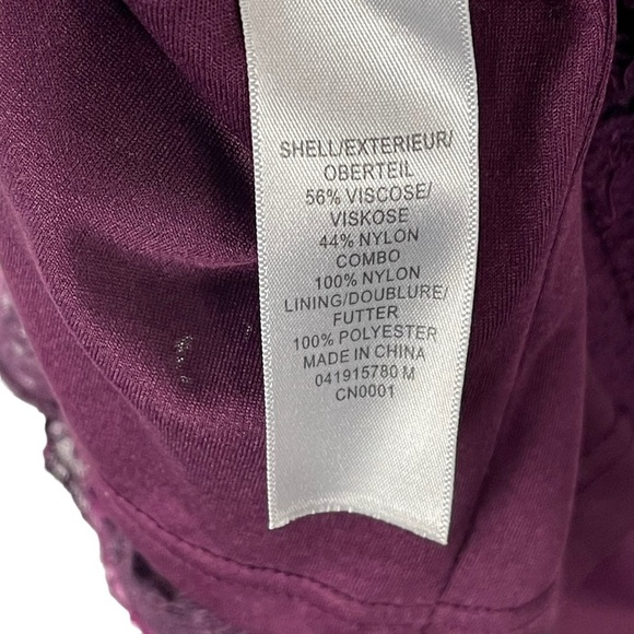 ADRIANNA PAPELL CHWREY RED  EYELASH LACE SEQUIN LINED HOLIDAY SHEATH DRESS - Picture 13 of 14